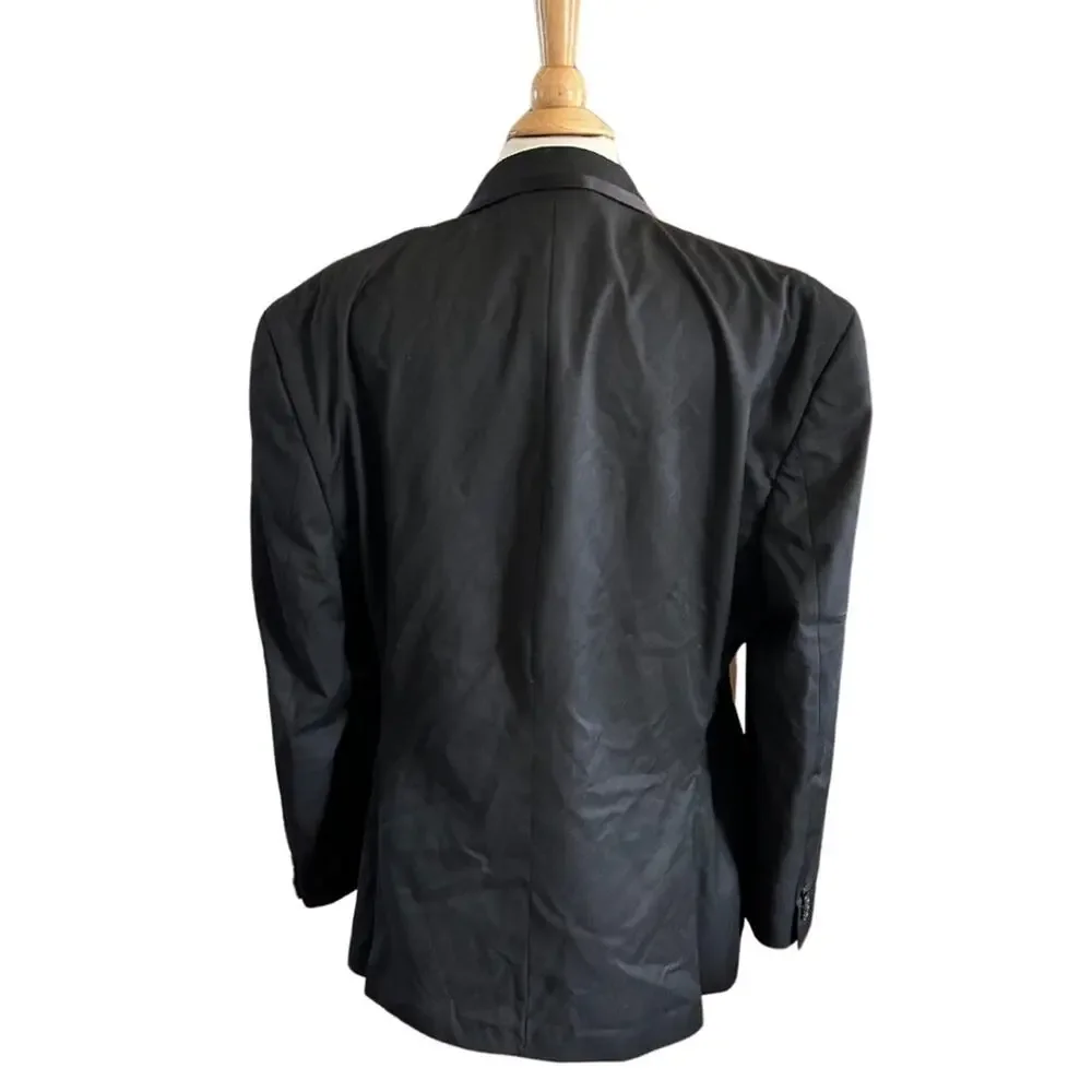 Sean John Black Suit Tux Blazer Jacket Formal Wedding Prom Classic Black Tie